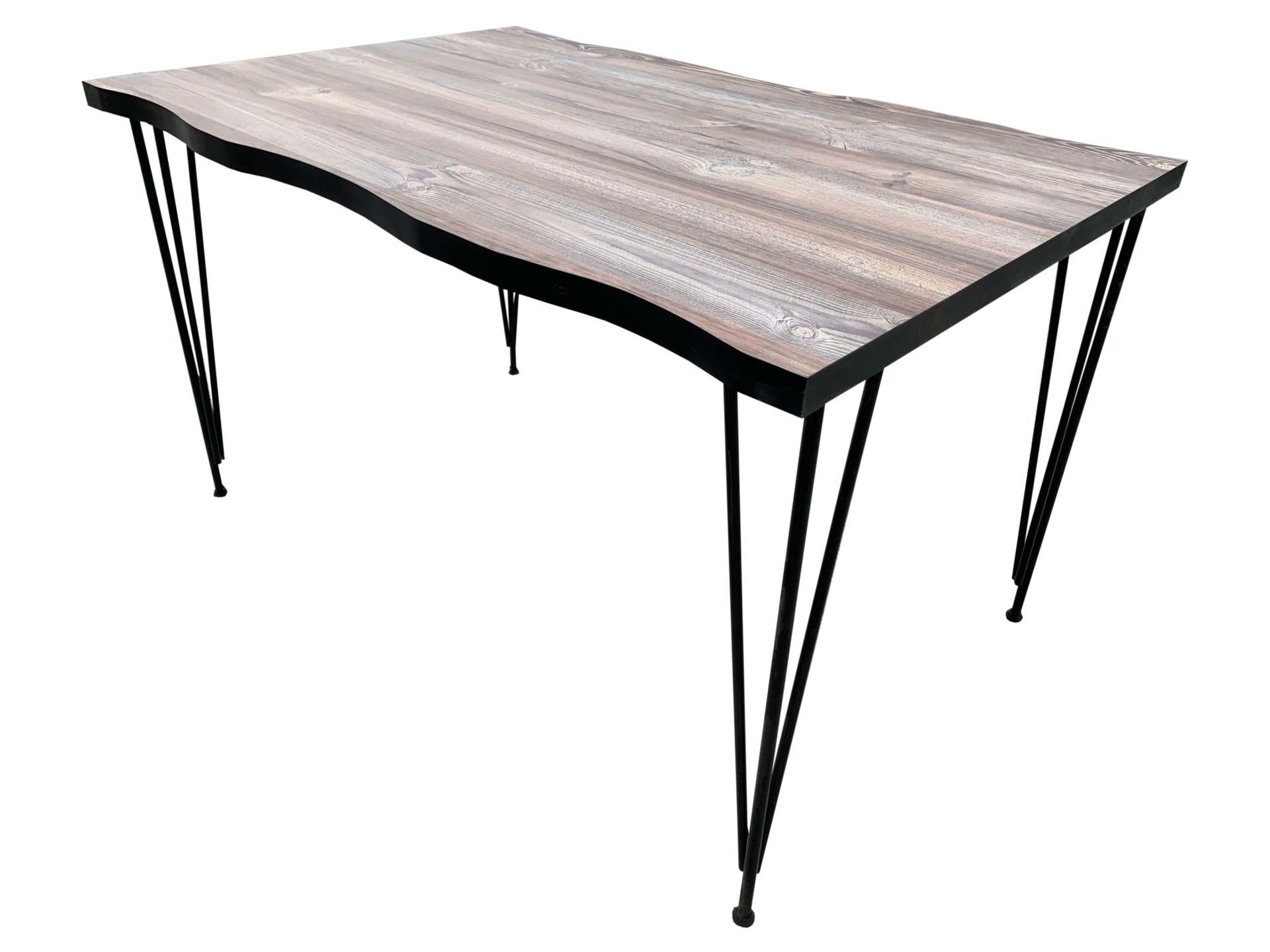 Eko 86 X 130 Cm Kütük Desenli Sabit Tel Masa(Mutfak&Cafe Masası)