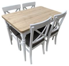 4 Adet Çapraz X Döşemeli + 70x110 Yanlardan Açılır Smart Masa
