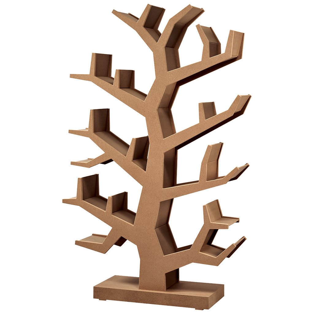Ağaç Kitaplık Tamamı Mdf Hâm