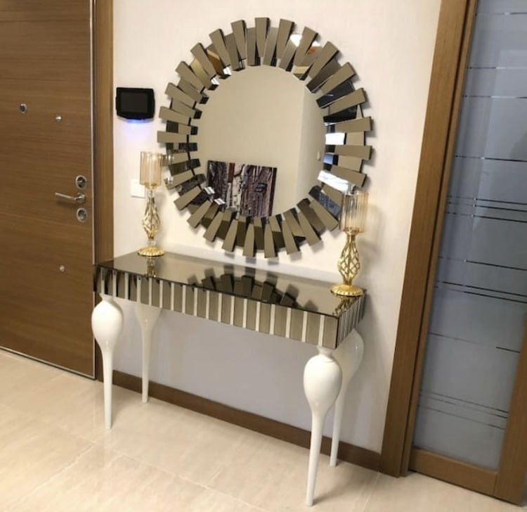 Tombul Aynalı Dresuar 110 Cm Şanel Ayna Takımı